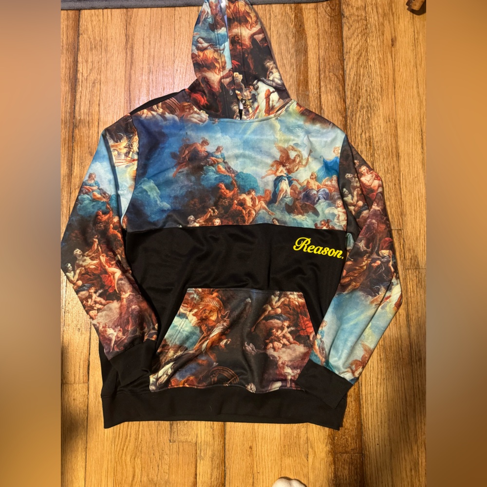 REASON unisex hoodie size XL lightweight nylon